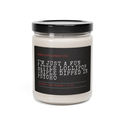 Psycho Lollipop Scented Soy Candle, 9oz