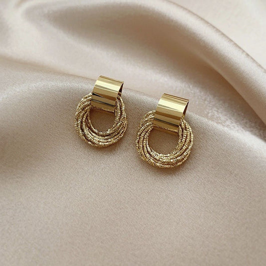 Alloy Gold-Plated Drop Earrings