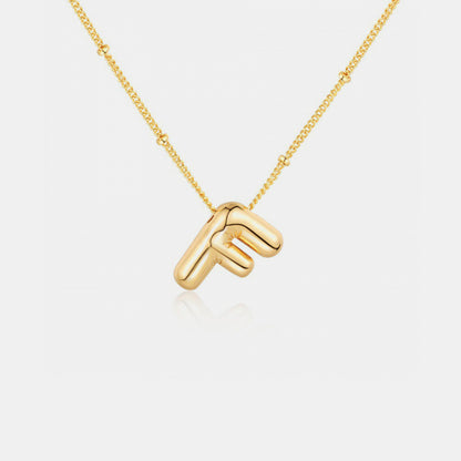 Gold-Plated Bubble Initial Necklace