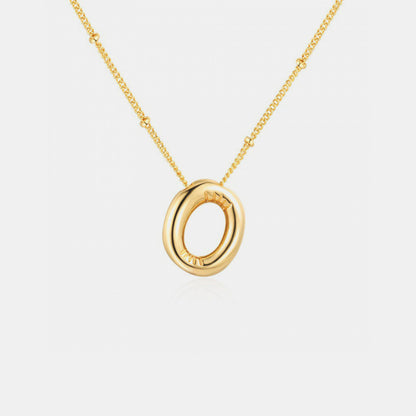 Gold-Plated Bubble Initial Necklace