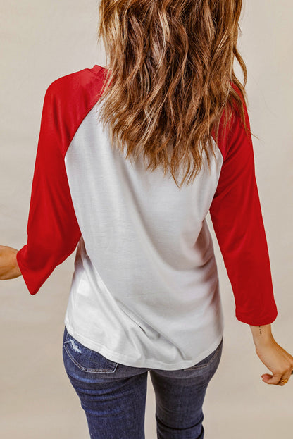 Graphic Round Neck Long Sleeve T-Shirt